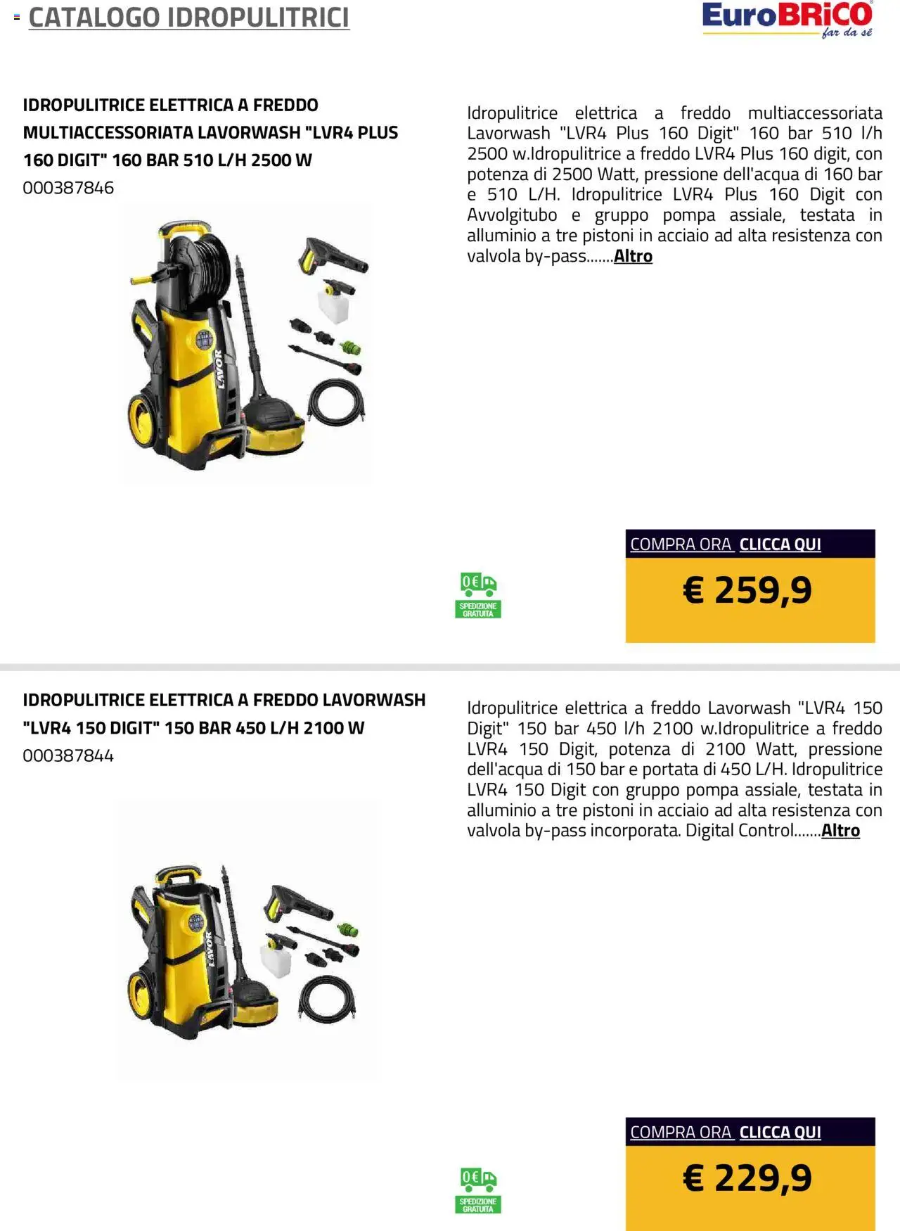 Eurobrico Idropulitrici catalogo - pagina 22 - valido dal 23/07/2025