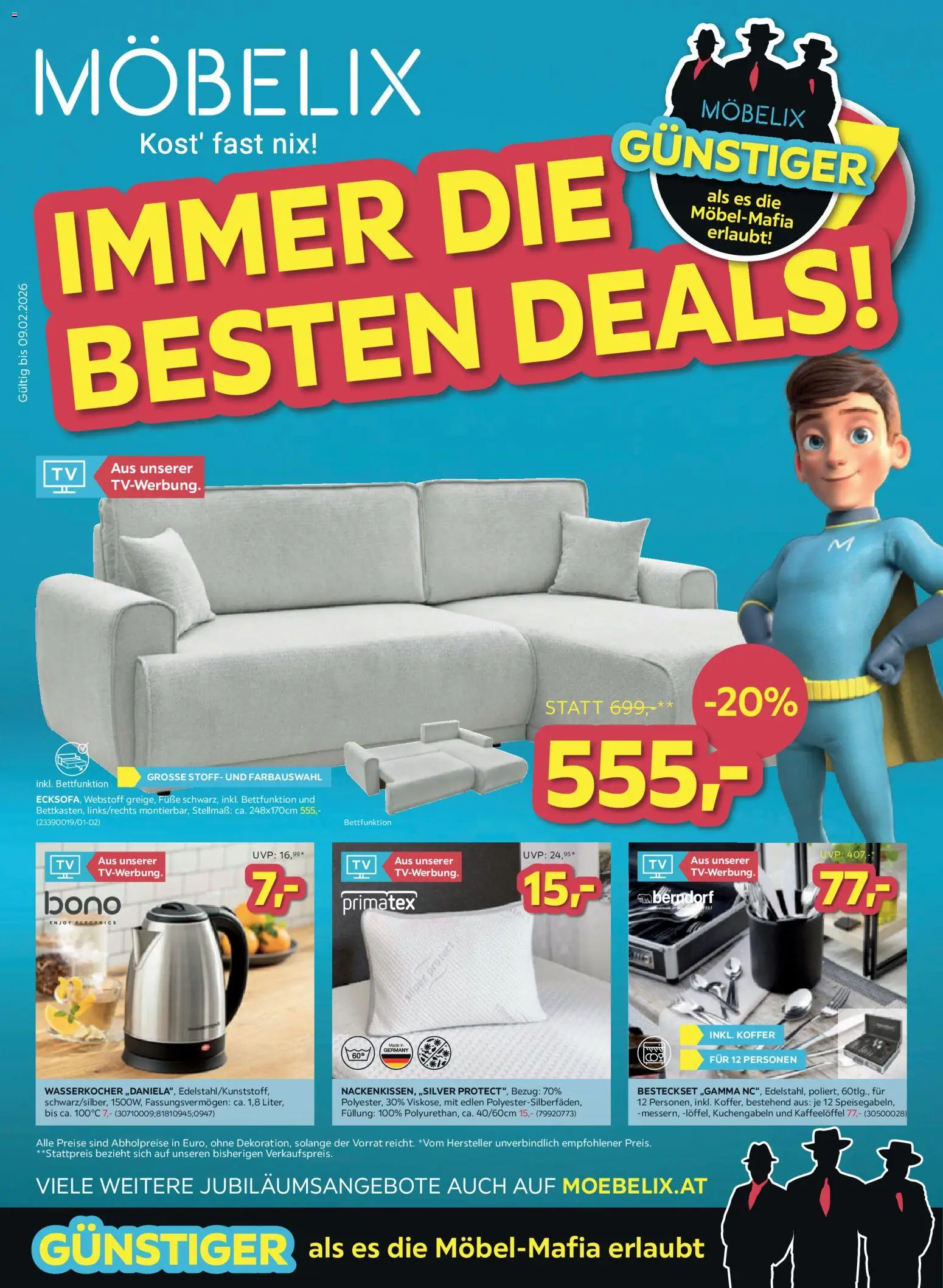 Möbelix Flugblatt - Seite 1- gültig ab 02.02.2026