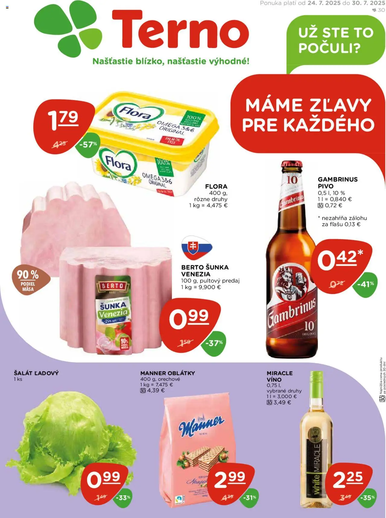 Terno leták - strana 1- platný od 24.07.2025