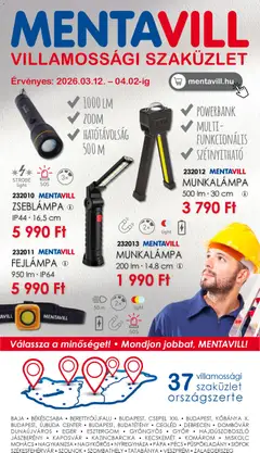 Előnézet Mentavill akciós újság érvényes 2026.03.12.-tól