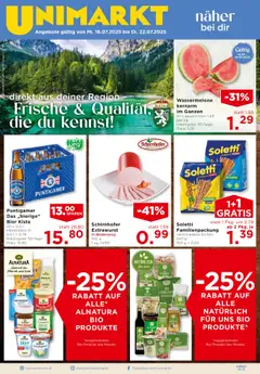 Vorschau Unimarkt Steiermark gültig ab 16.07.2025