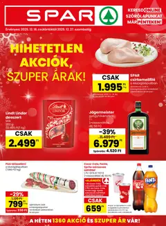 Előnézet Spar Akciós újság érvényes 2025.12.18.-tól