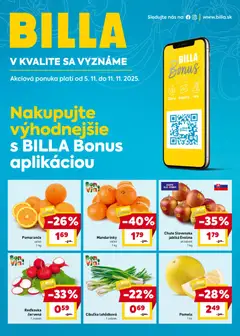 Billa leták platný od 05.11.2025