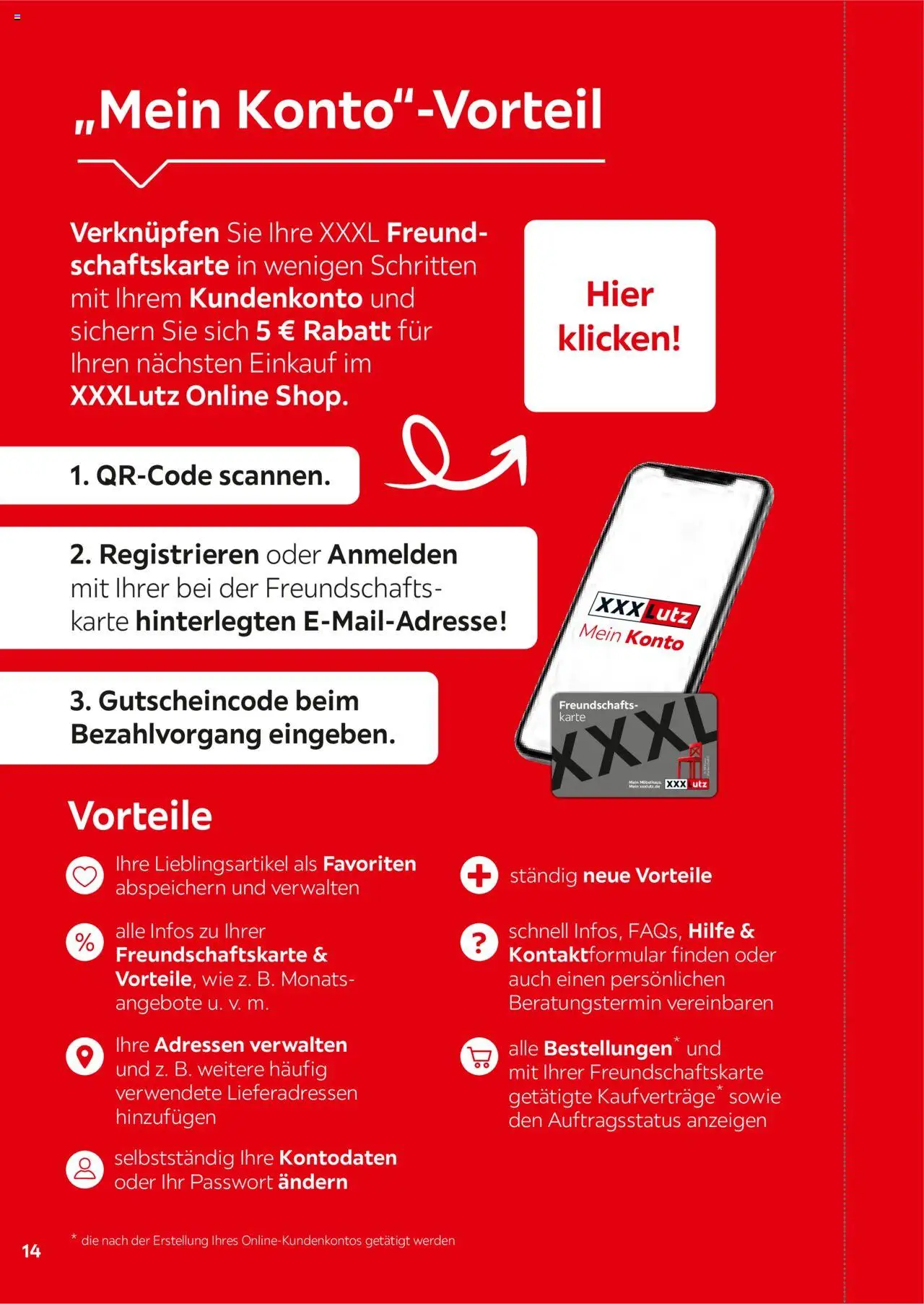 XXXL Lutz Freundschaftskartenjournal - Seite 14 - gültig ab 01.08.2025