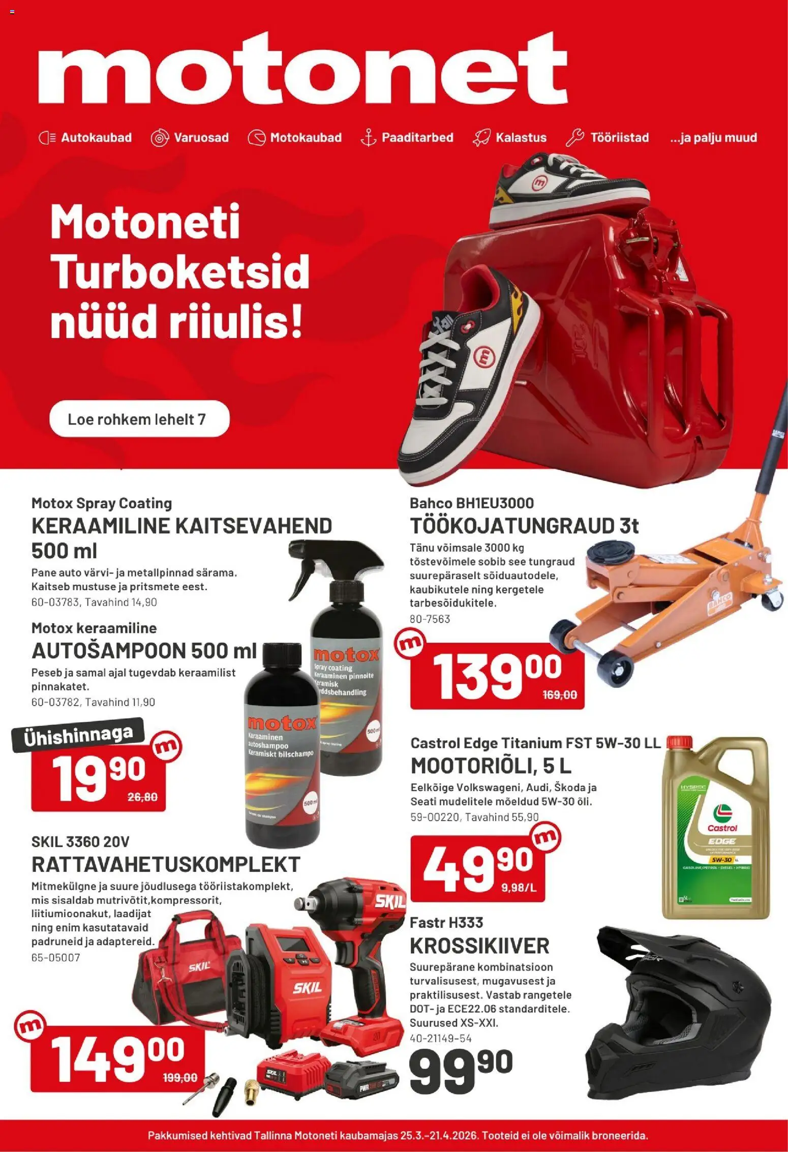 Motonet tarjoukset - sivu 1- voimassa alkaen 25/03/2026