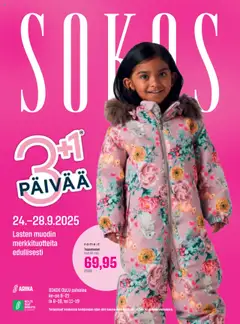 Esikatselu Sokos - 3+1 päivaa lasten kuvasto 2025 voimassa alkaen 24/09/2025