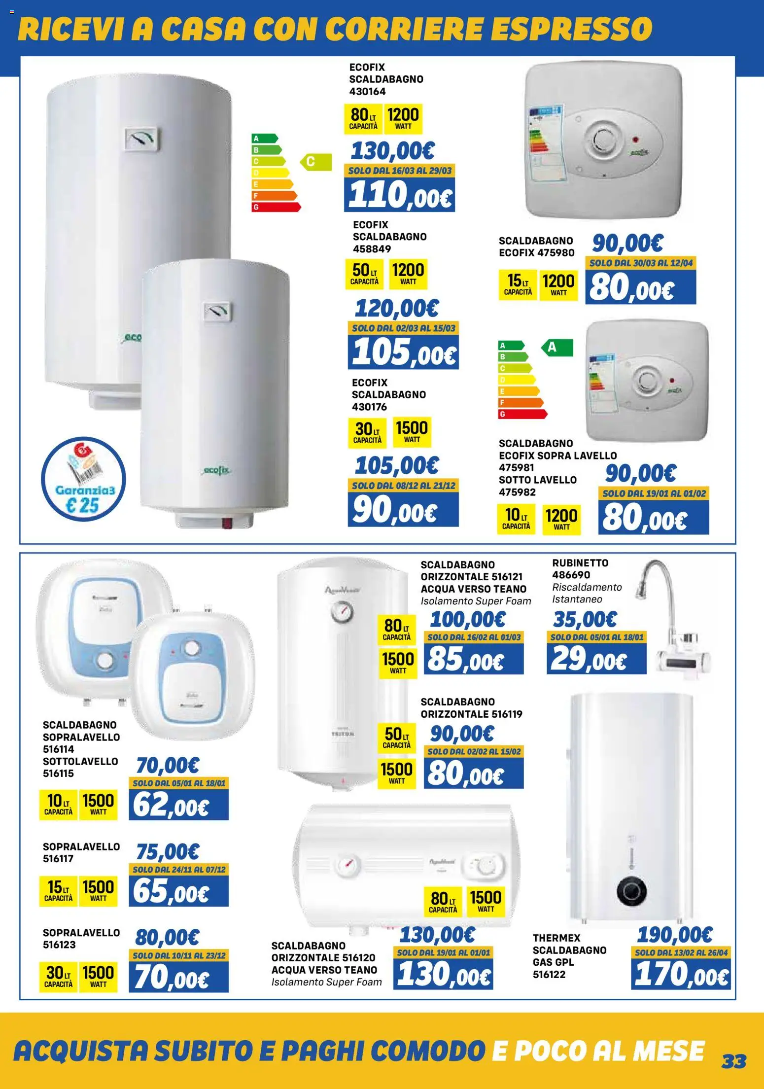 Orizzonte Elettrodomestici catalogo - pagina 33 - valido dal 01/11/2025