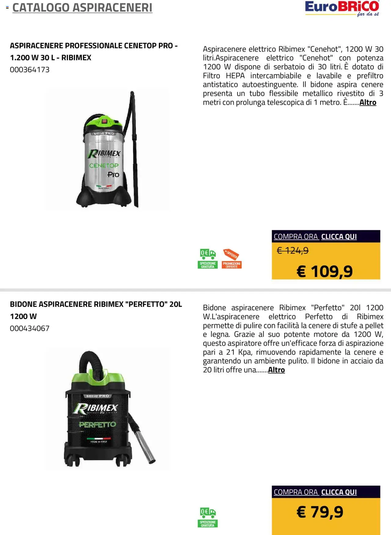 Eurobrico Aspiraceneri catalogo - pagina 10 - valido dal 23/07/2025