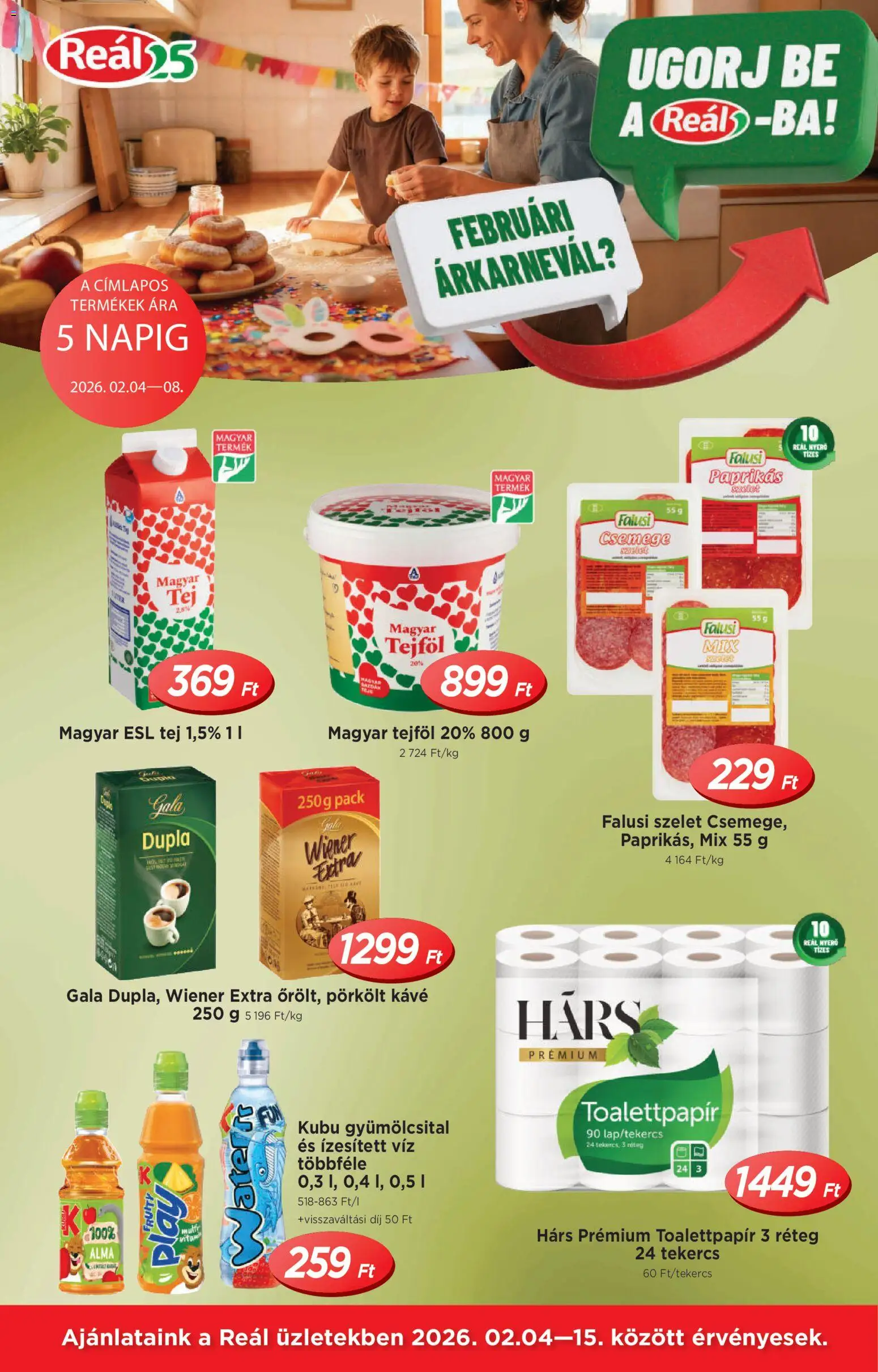Reál Akciós újság - 1oldal - érvényes 2026.02.04.-tól