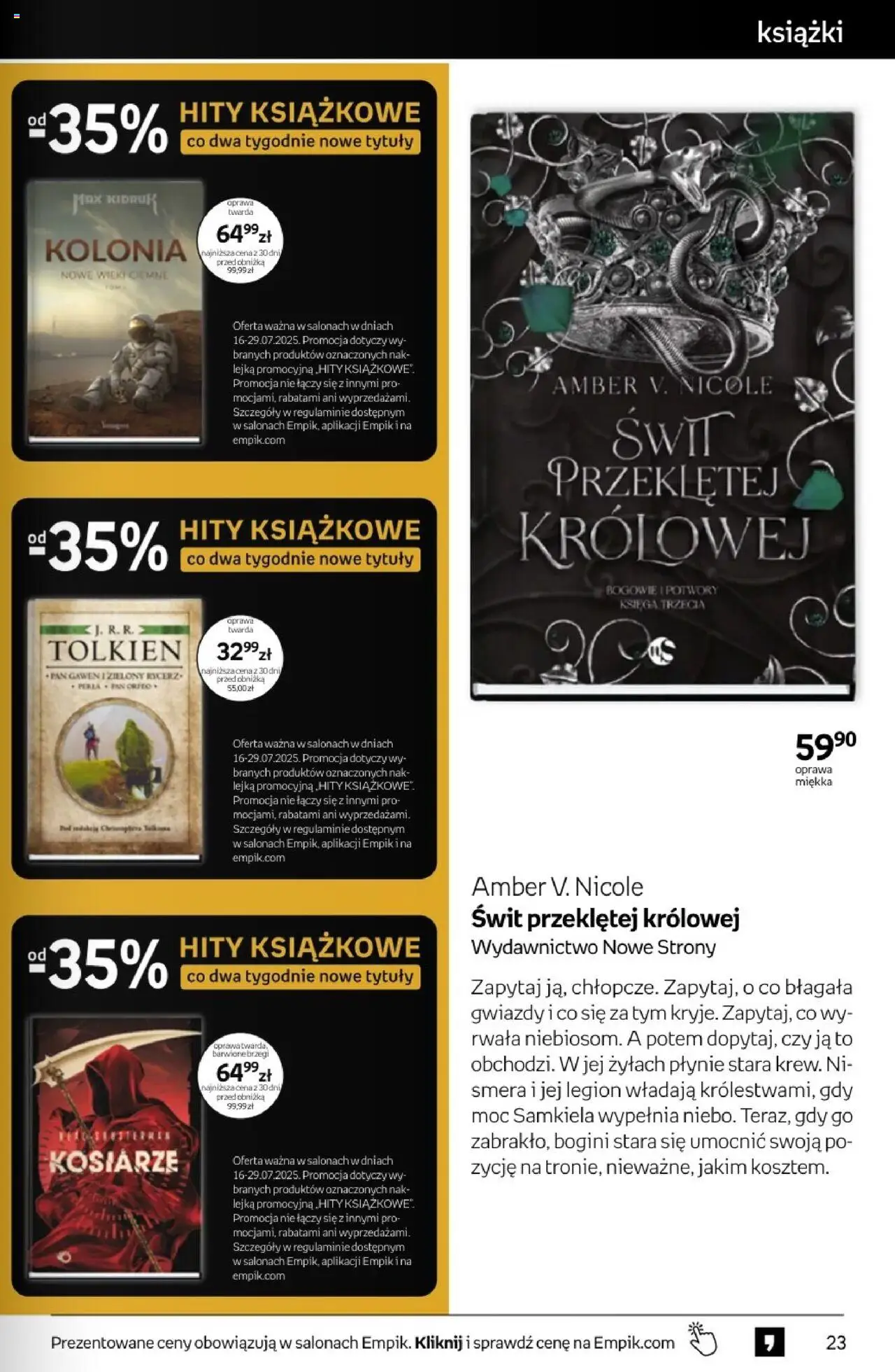 Empik promocje - Tom kultury Książki - strona 23- ważny od 16.07.2025