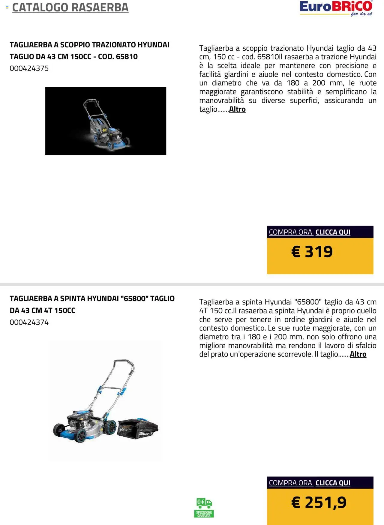 Eurobrico Rasaerba catalogo - pagina 19 - valido dal 23/07/2025