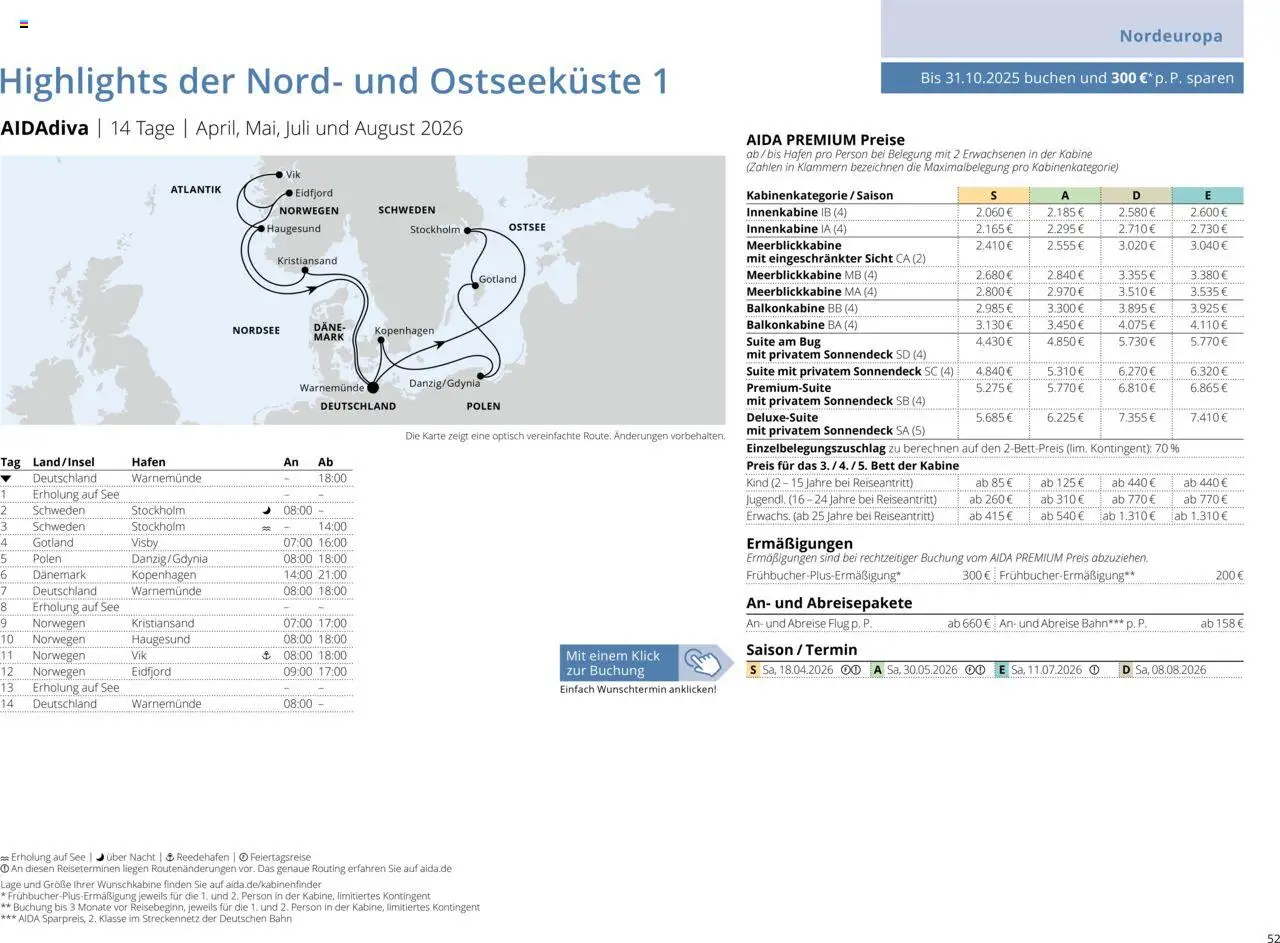 Aida Sommer 2026 - Seite 52 - gültig ab 01.03.2026