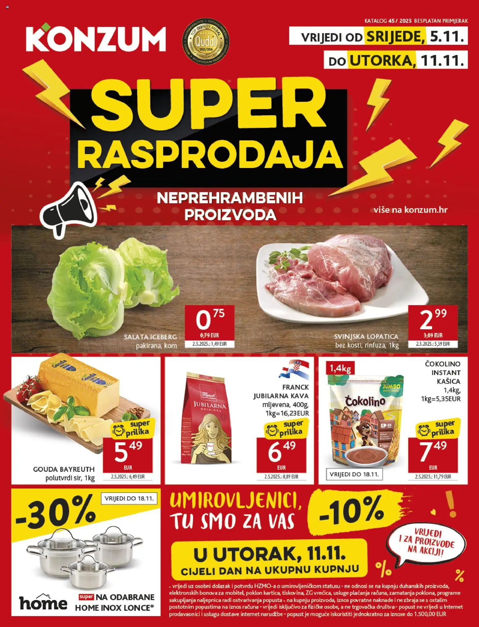 Konzum - Super Rasprodaja - stranica 1- važeći od 05.11.2025