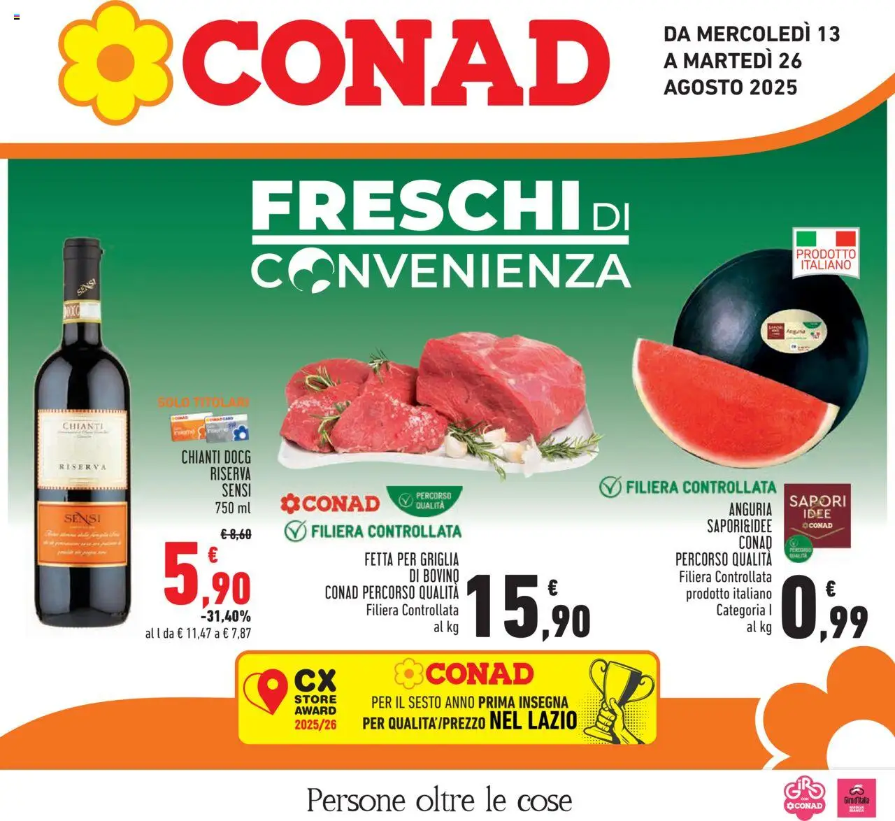 Volantino Conad	 - pagina 1 - valido dal 13/08/2025