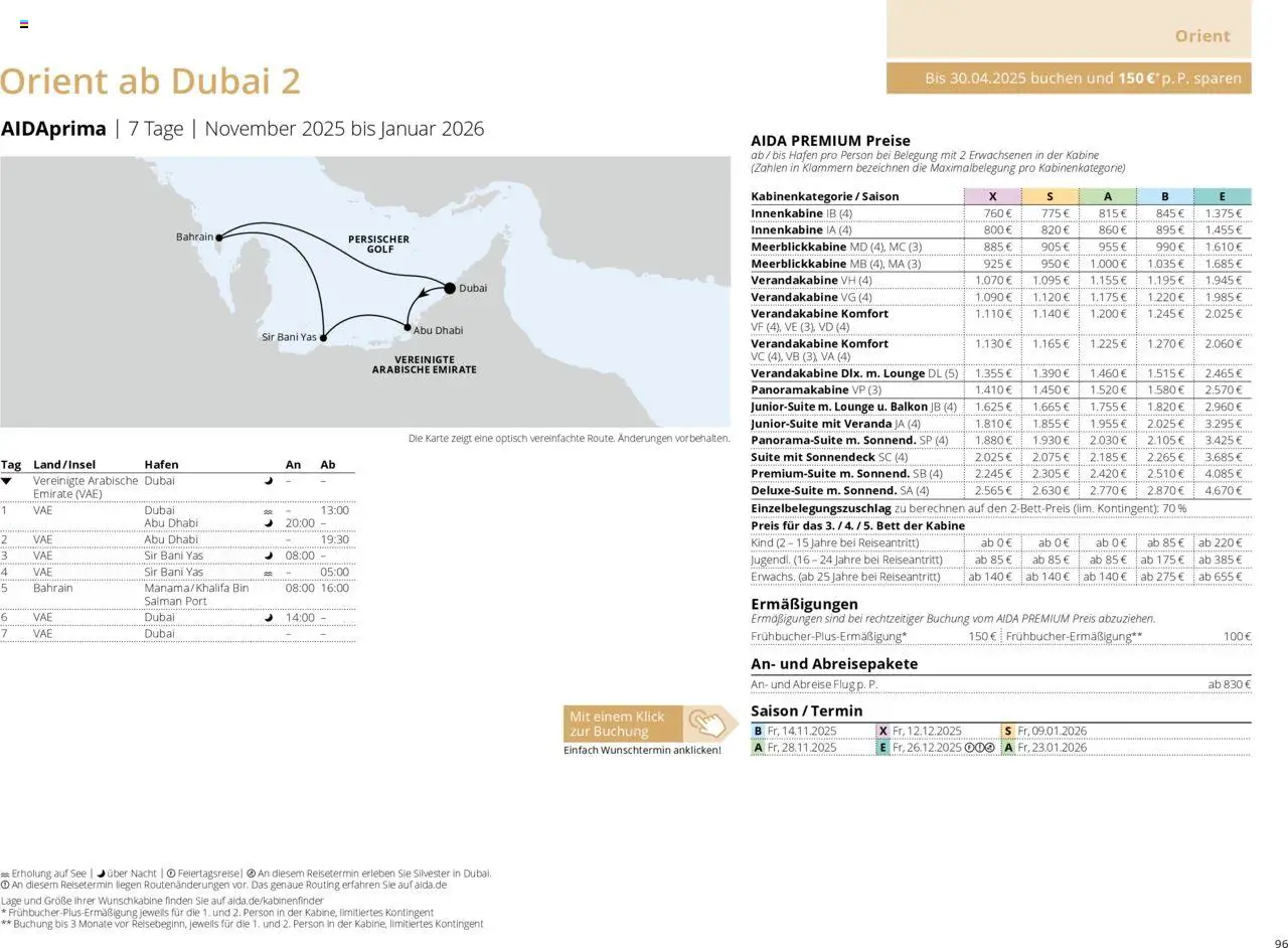 Aida Prospekt Winter 2025/26 - Seite 96 - gültig ab 01.10.2025