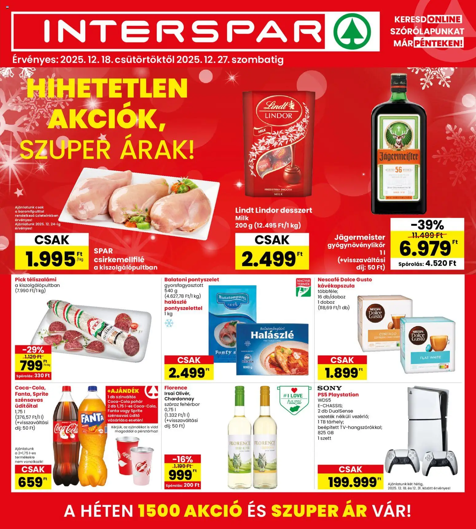 Interspar Akciós újság - 1oldal - érvényes 2025.12.18.-tól