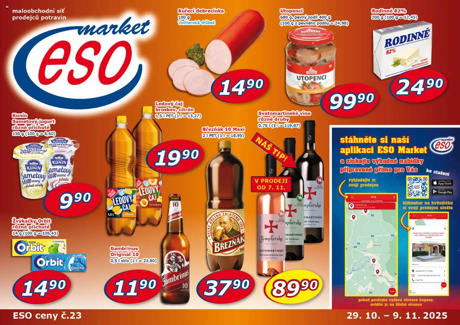 Eso market leták - strana 1- platný od 29.10.2025