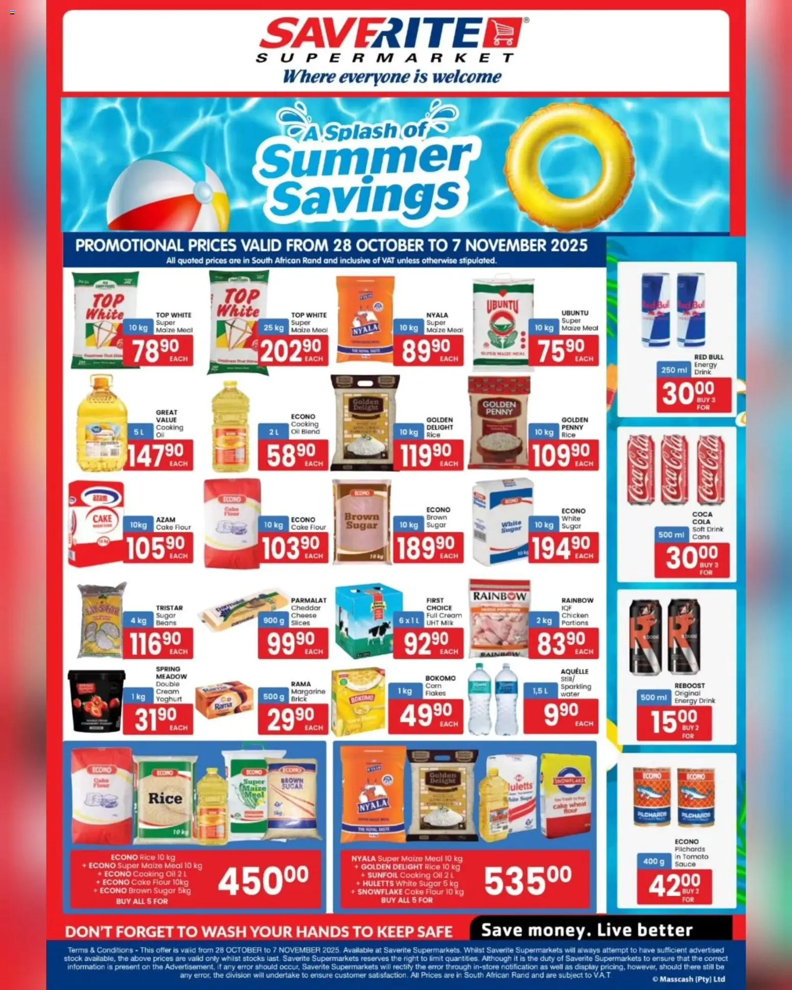 Saverite A Splash of Summer Savings - page 1- valid from 28/10/2025