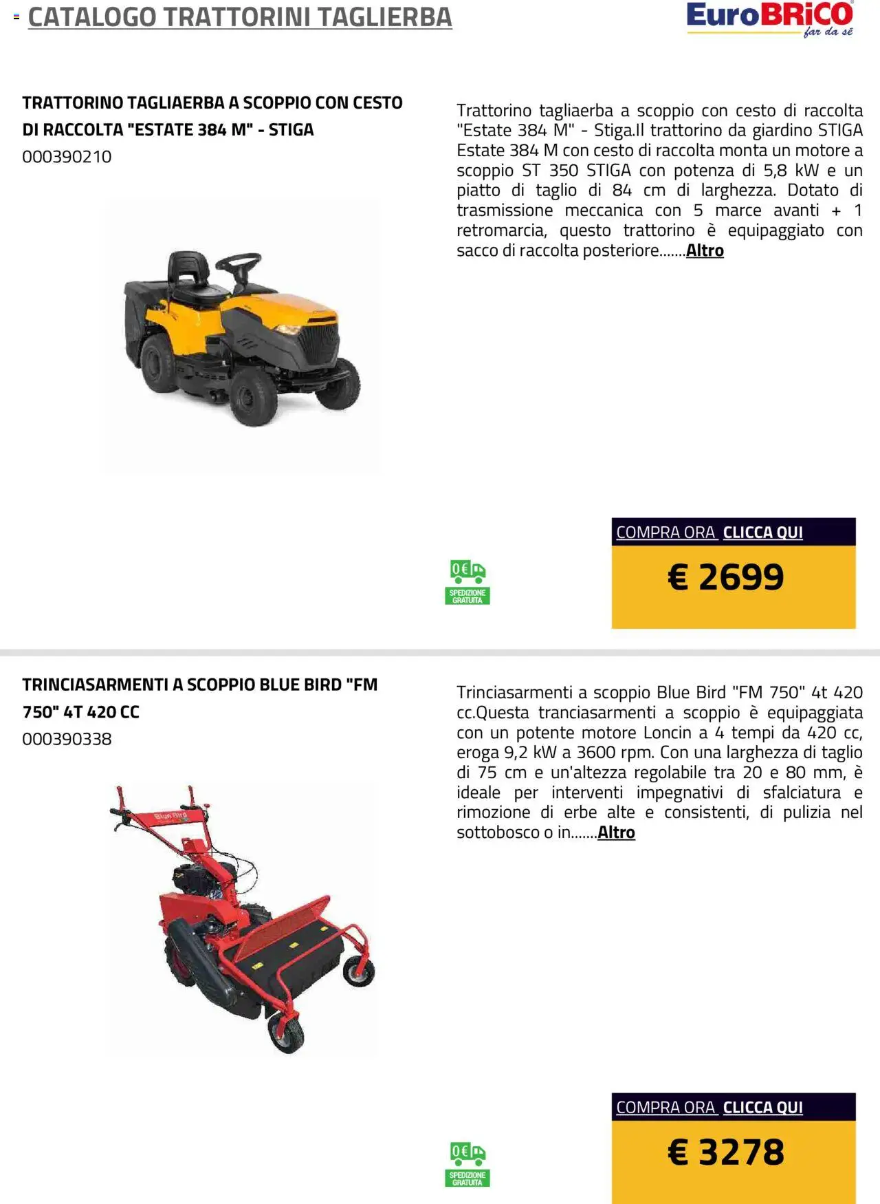 Eurobrico Trattorini Taglierba catalogo - pagina 5 - valido dal 23/07/2025