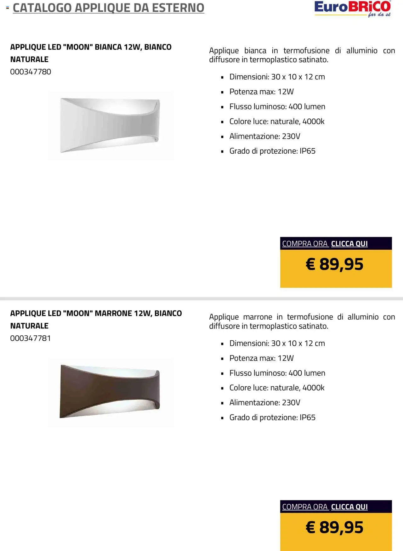 Eurobrico Applique da Esterno catalogo - pagina 11 - valido dal 23/07/2025