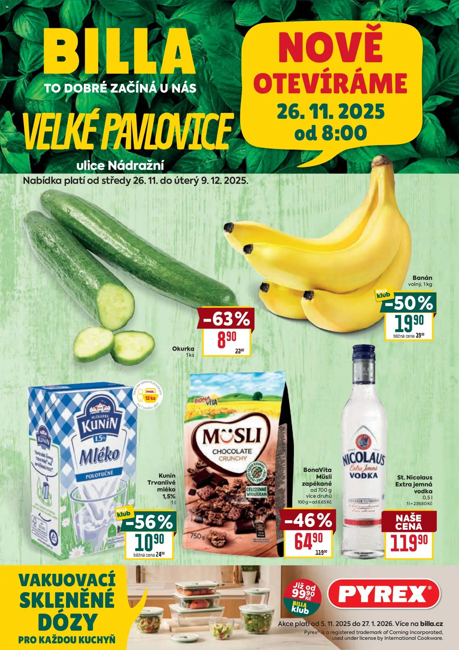 Billa leták - Speciál: Velké Pavlovice - strana 1- platný od 26.11.2025