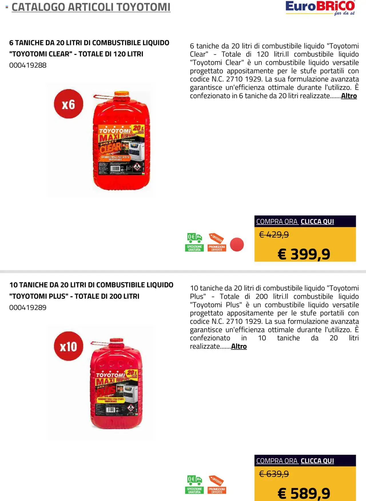 Eurobrico Articoli Toyotomi catalogo - pagina 18 - valido dal 23/07/2025