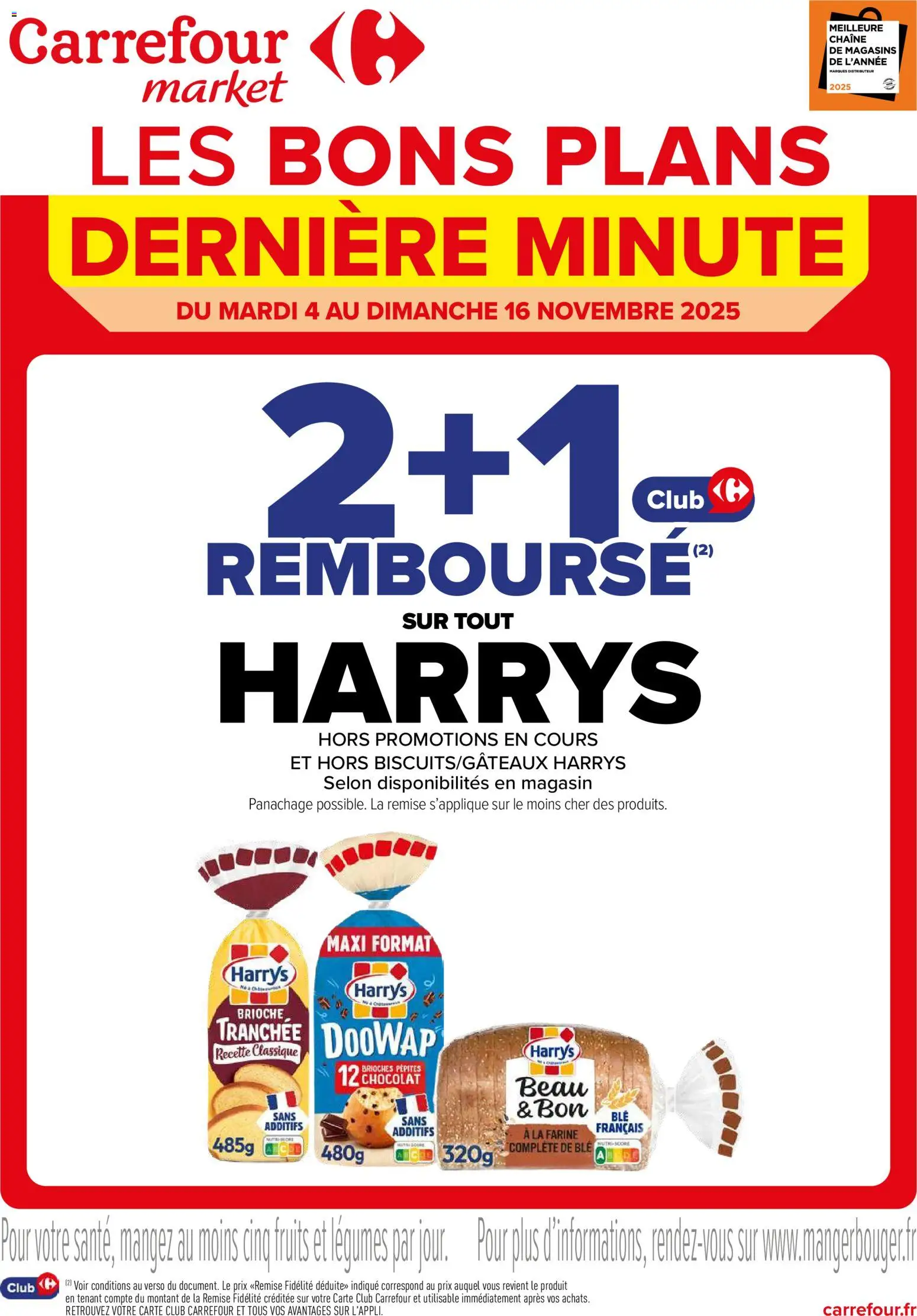 Carrefour Market catalogue Les bons plans de dernière minute - page 1 - valable à partir du 04/11/2025