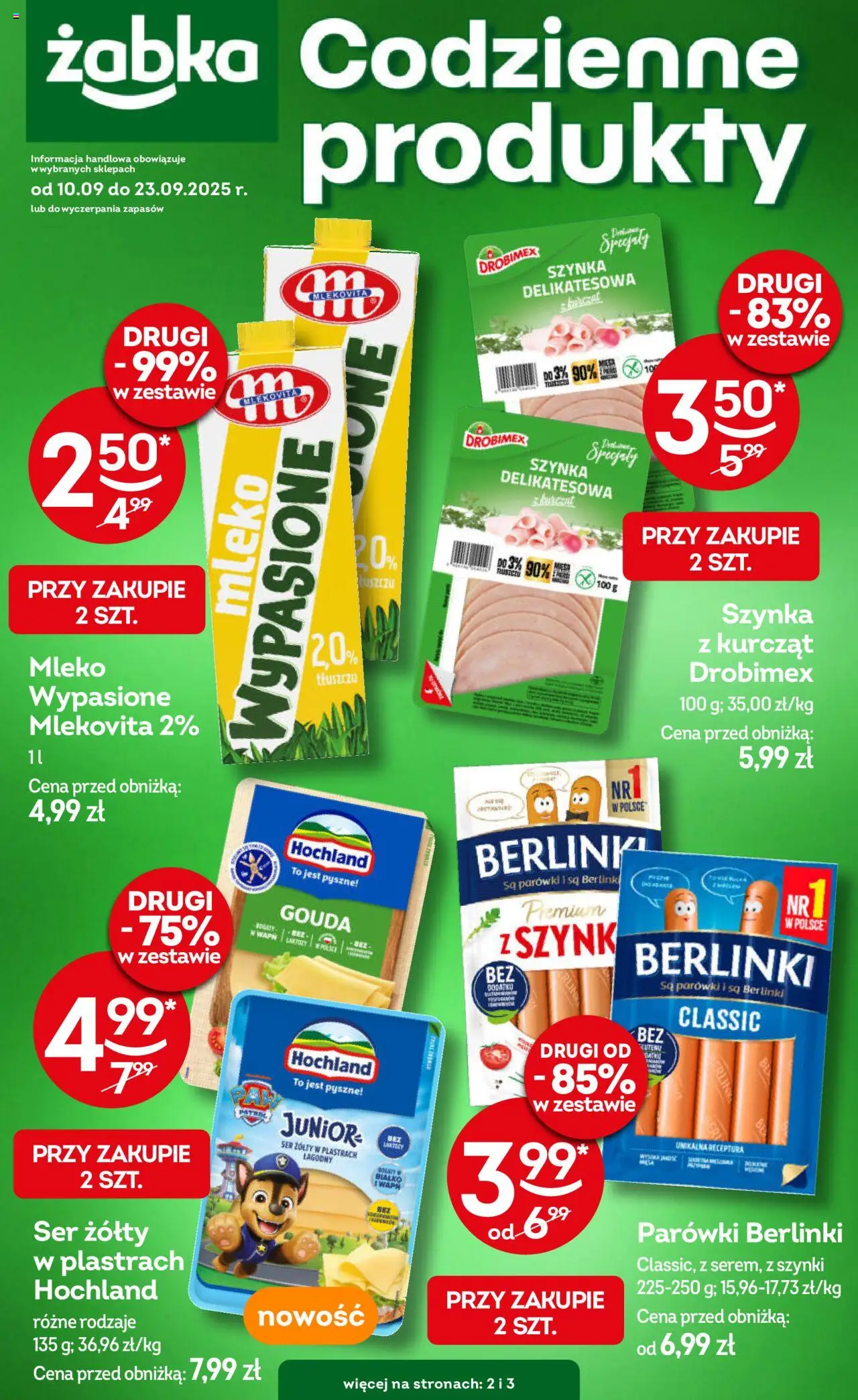 Żabka Gazetka - Codzienne produkty - strona 1- ważny od 10.09.2025