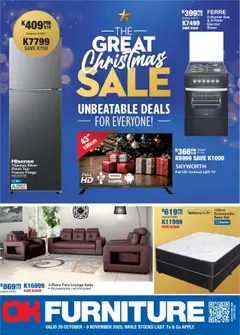 Preview OK Furniture - Zambia Specials valid from 20/10/2025