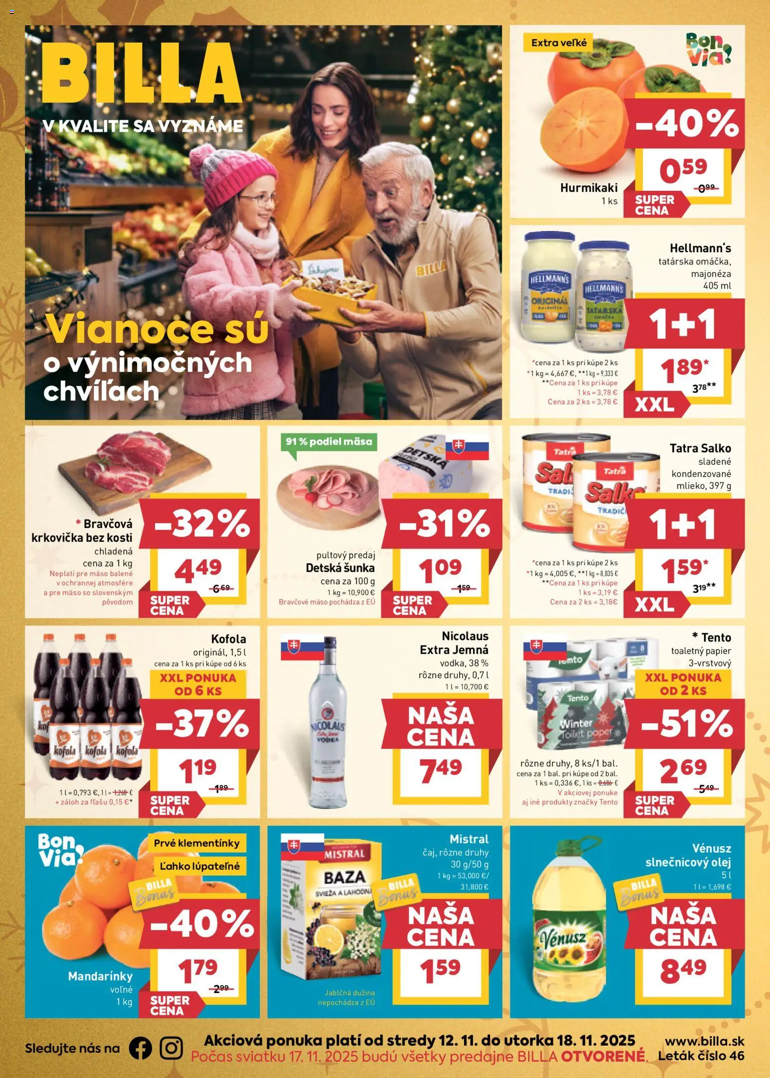 Billa leták - strana 1- platný od 12.11.2025