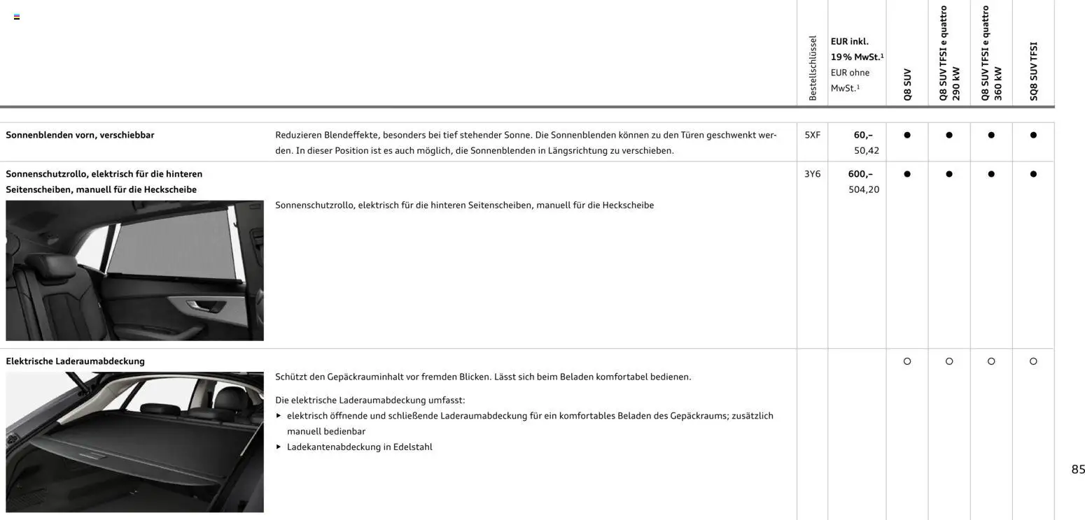 Audi Q8 - Seite 85 - gültig ab 06.11.2025