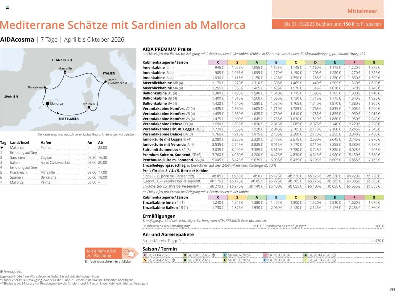 Aida Sommer 2026 - Seite 133 - gültig ab 01.03.2026