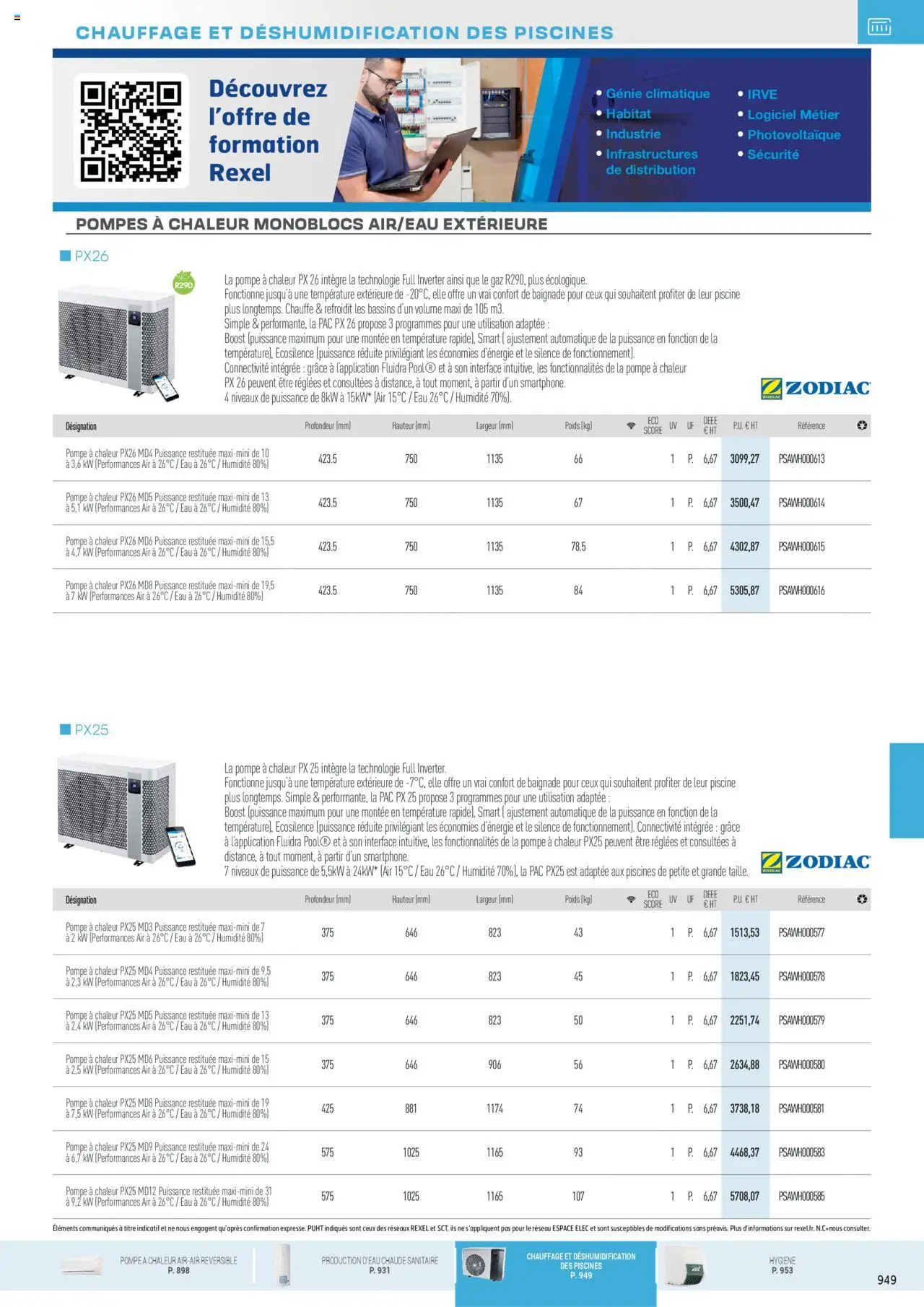 Rexel - Chauffage Électrique, ECS, PAC AIR-AIR Et Qualite De L´Air Interieur - page 155 - valable à partir du 16/07/2025