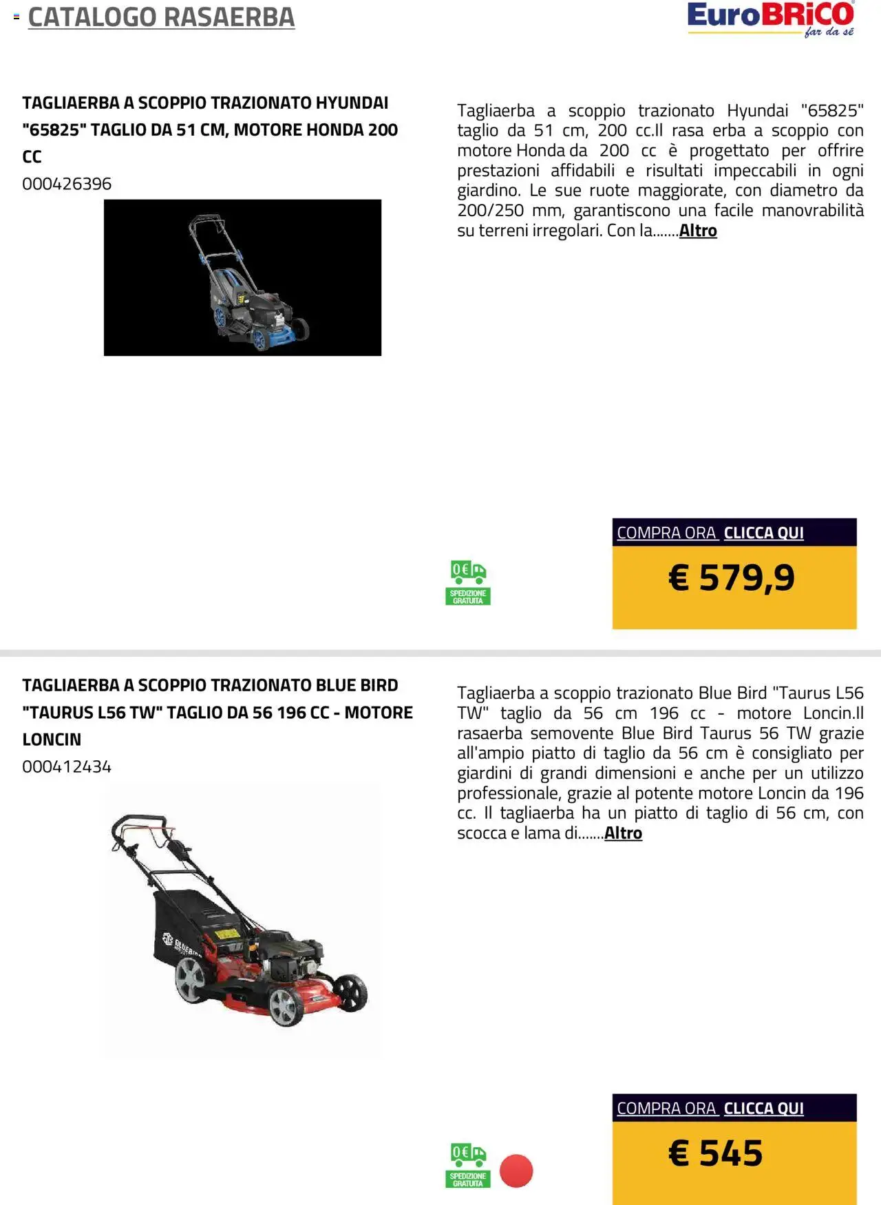 Eurobrico Rasaerba catalogo - pagina 4 - valido dal 23/07/2025