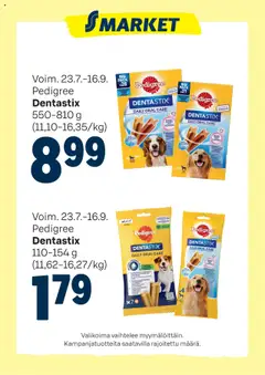 Esikatselu S-market tarjoukset Dentastix voimassa alkaen 23/07/2025