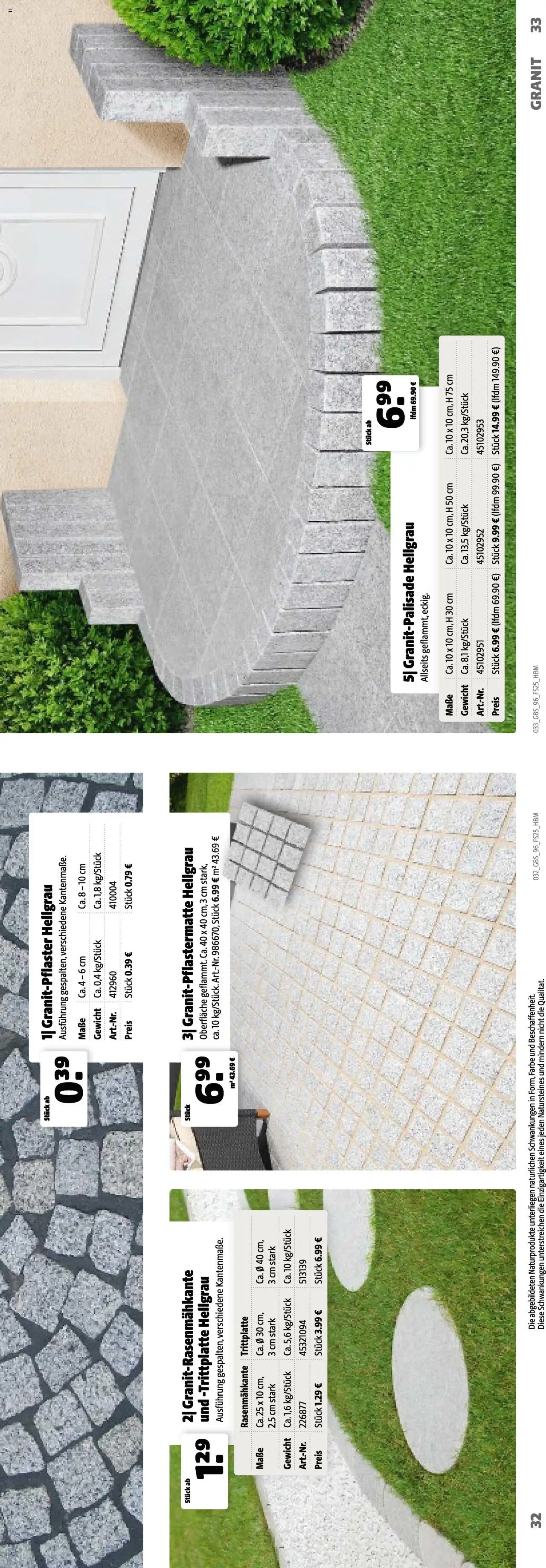 Hagebau Katalog Gartenbaustoffe - Seite 33 - gültig ab 02.03.2025