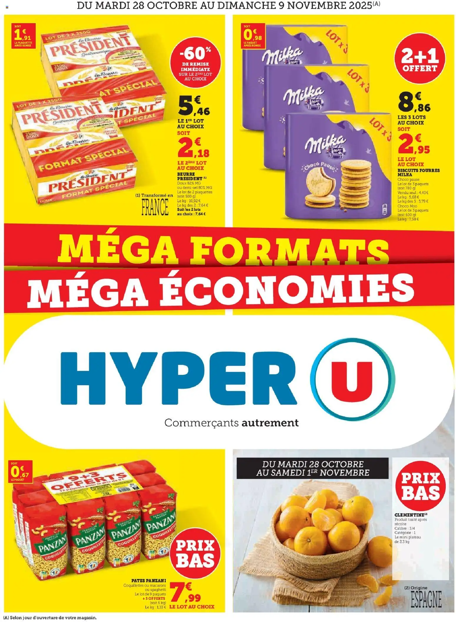 Hyper U - Super formats Super économies - page 1 - valable à partir du 28/10/2025