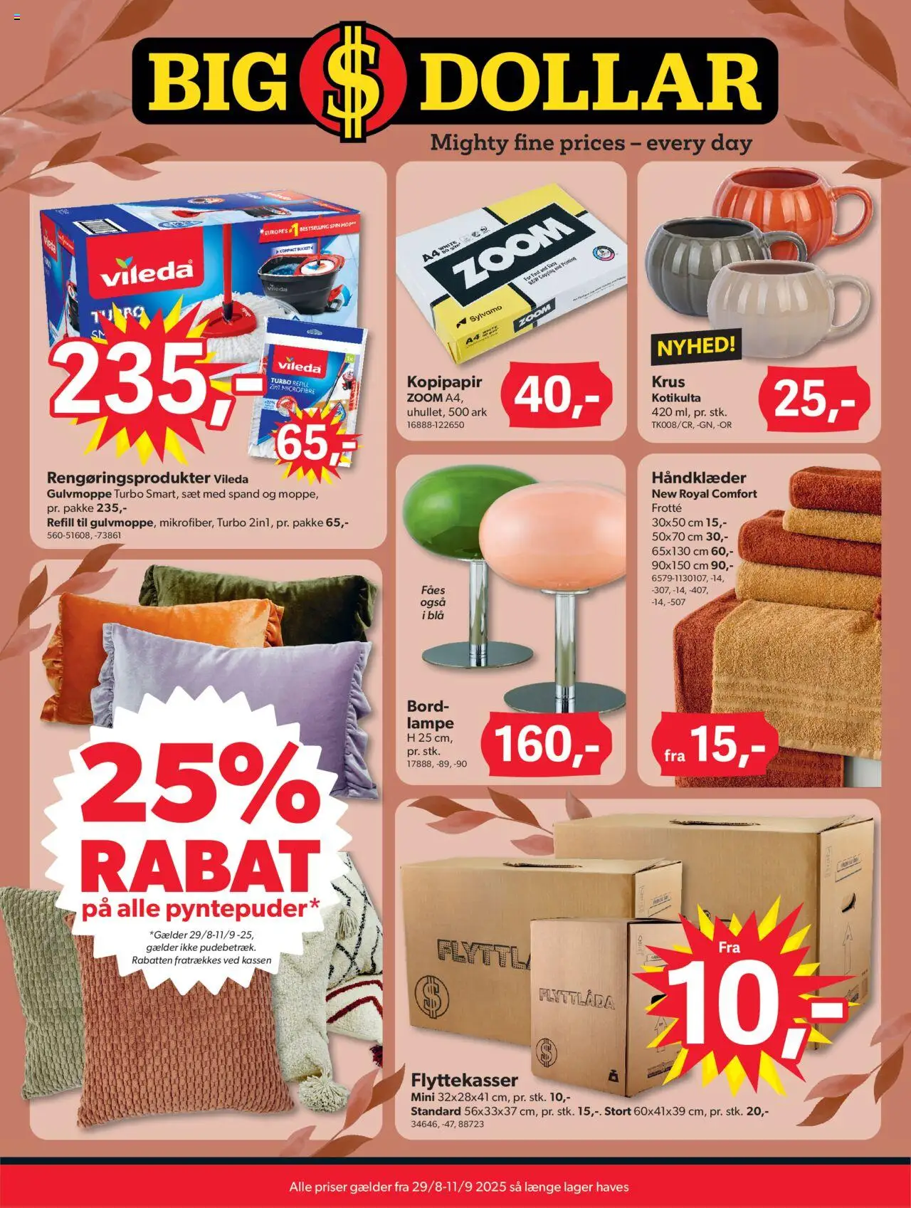 Bigdollar - Tilbudsavis - side 1- gyldig fra 29/08/2025