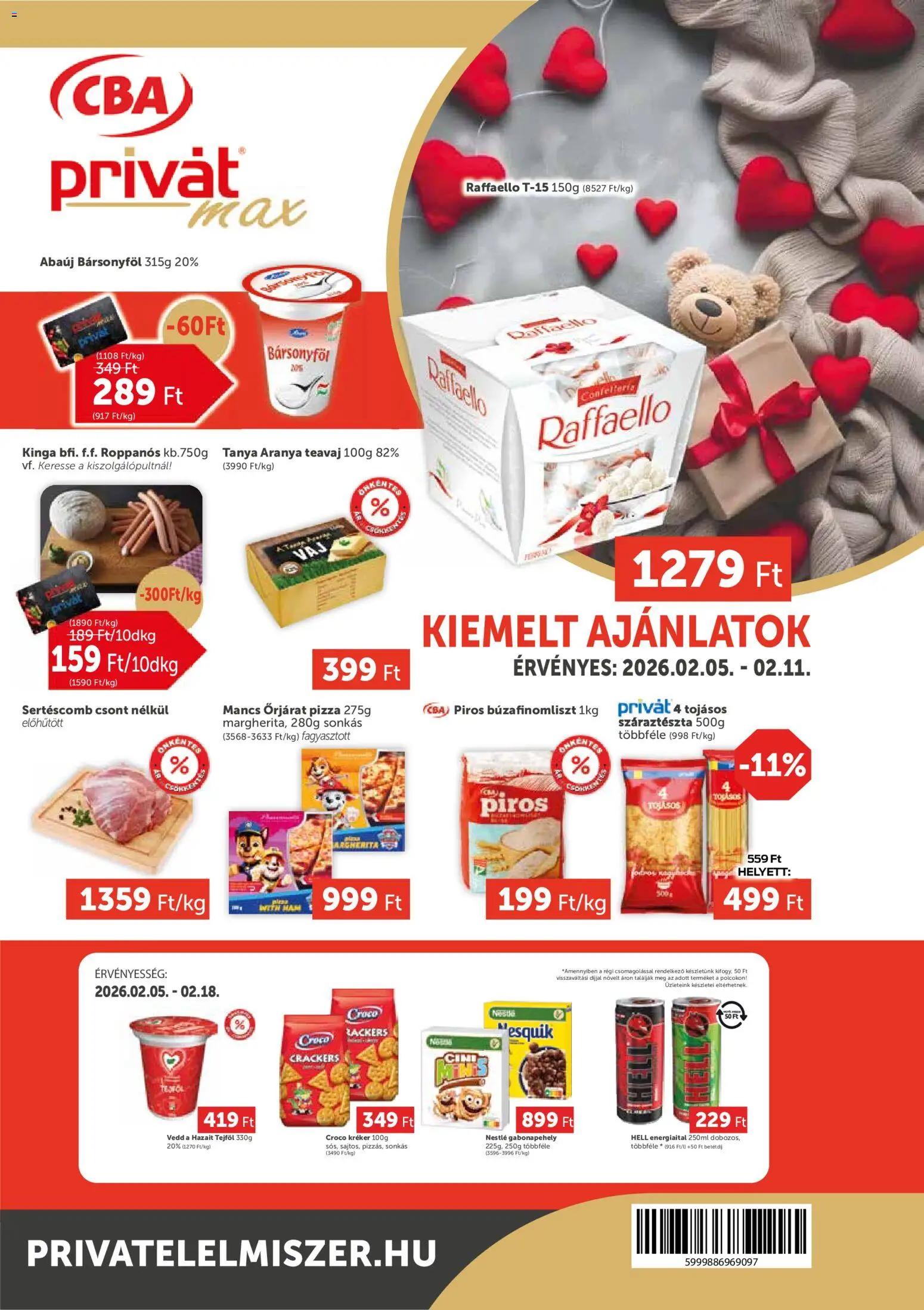 PRIVÁT - Aktuális szórólap MAX - 1oldal - érvényes 2026.02.05.-tól