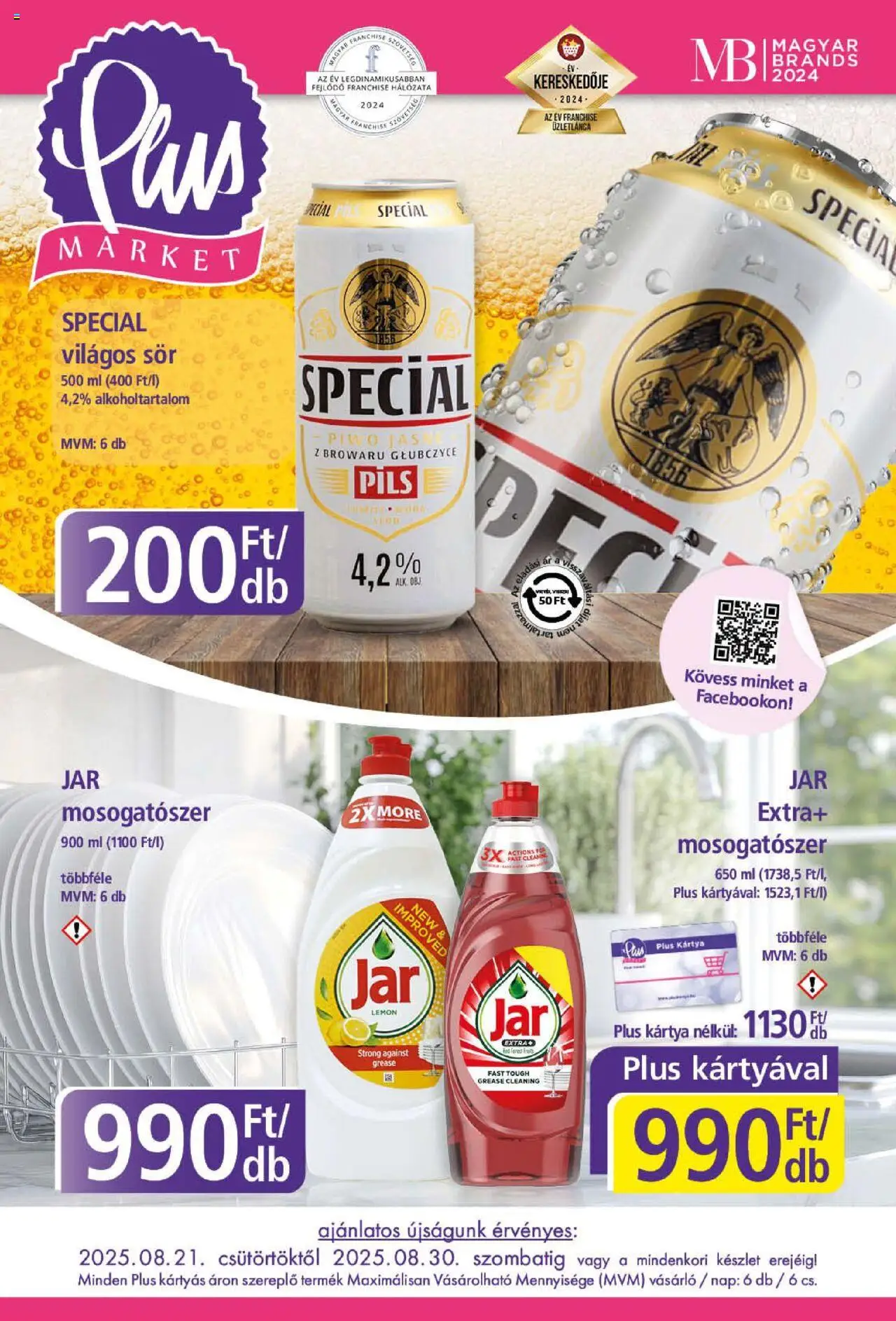 Plus Market Akciós újság - 1oldal - érvényes 2025.08.21.-tól