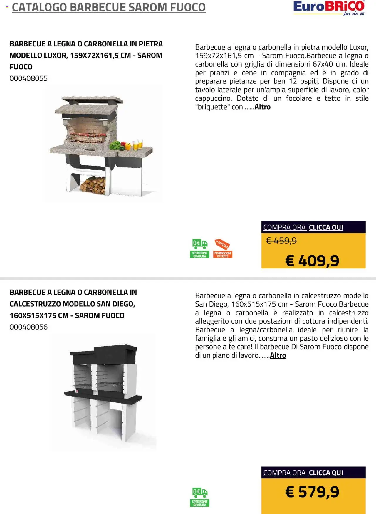 Eurobrico Barbecue Sarom Fuoco catalogo - pagina 8 - valido dal 23/07/2025