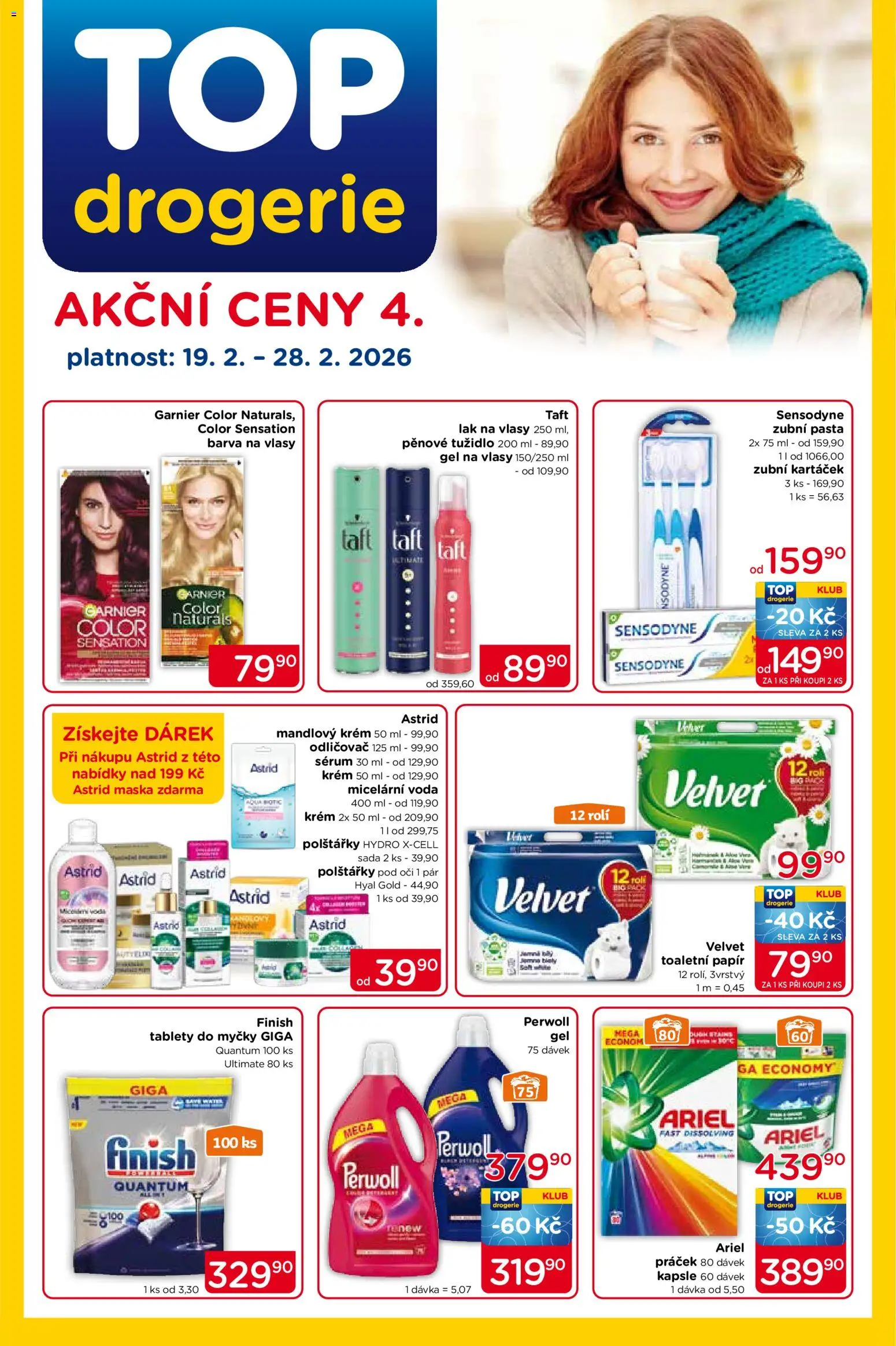 Top drogerie leták - strana 1- platný od 19.02.2026