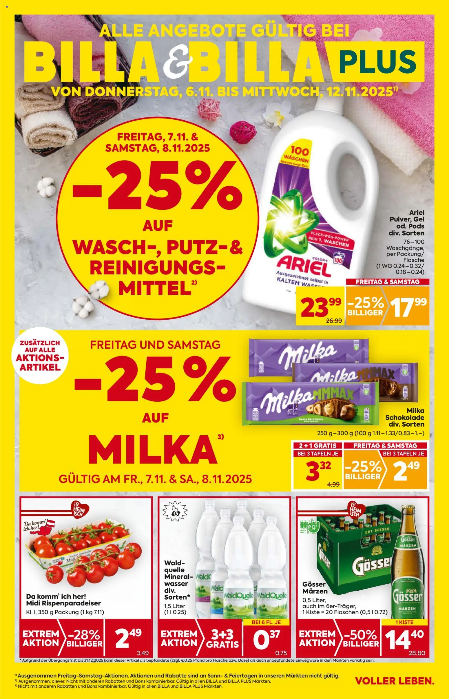 Billa Flugblatt - Burgenland - Seite 1- gültig ab 06.11.2025