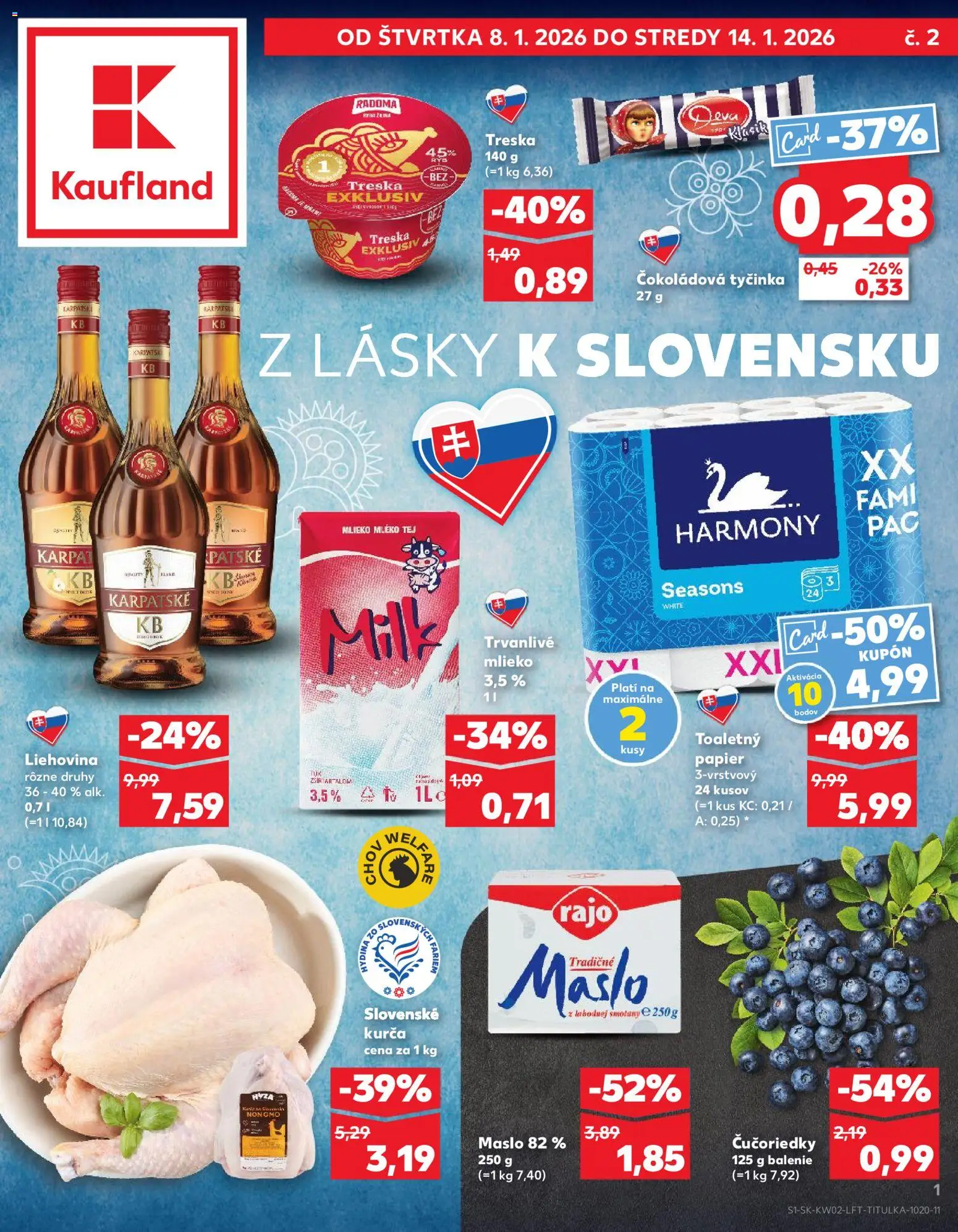 Kaufland SK Akciós újság - 1oldal - érvényes 2026.01.08.-tól