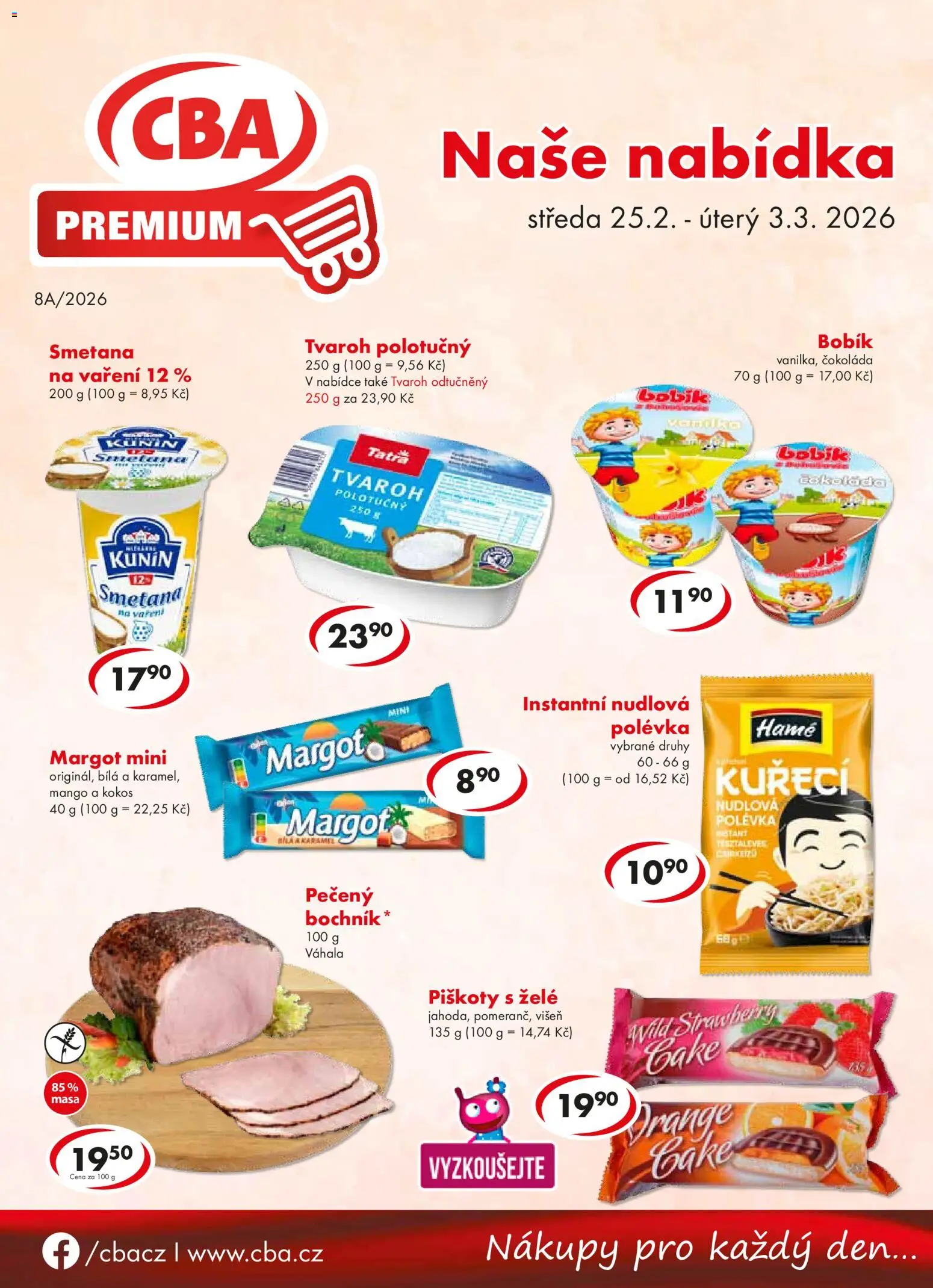 CBA leták - Premium - strana 1- platný od 25.02.2026