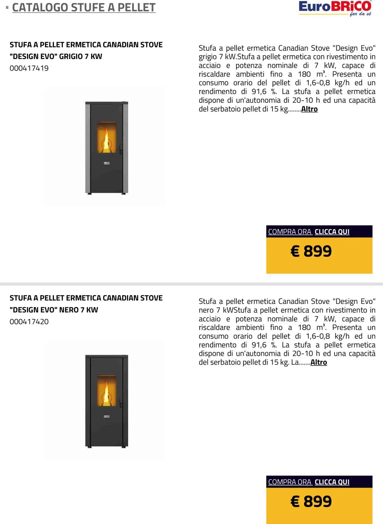 Eurobrico Stufe a Pellet catalogo - pagina 39 - valido dal 23/07/2025