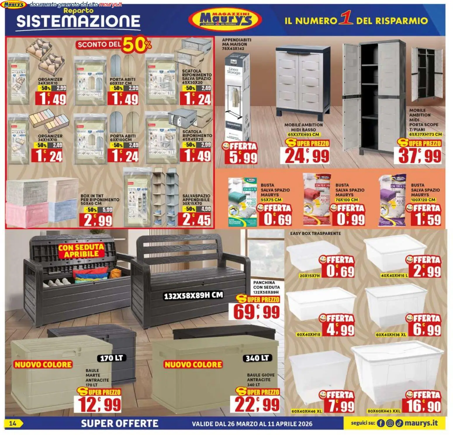Maury's volantino - pagina 14 - valido dal 26/03/2026