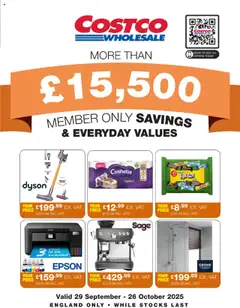 Costco - ENGLAND ONLY valid from 29/09/2025