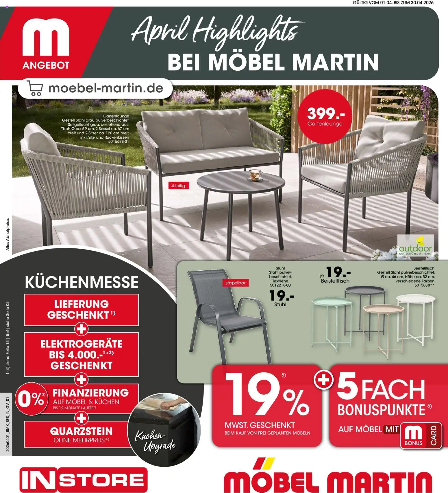 Möbel Martin Prospekt 	 - Seite 1 - gültig ab 01.04.2026