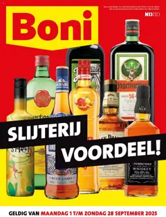 Boni - Slijterij folder geldig vanaf 01-09-2025